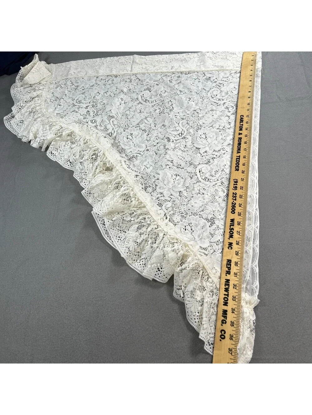 Vintage JC Penny Ivory Lace Swag 2 Panels Made in USA Cottagecore Country